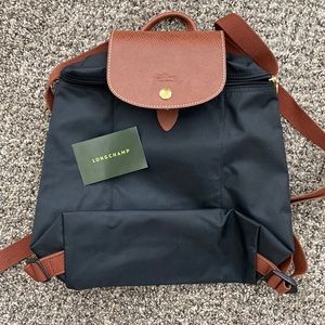 NWOT Longchamp Le Pliage Backpack Black
